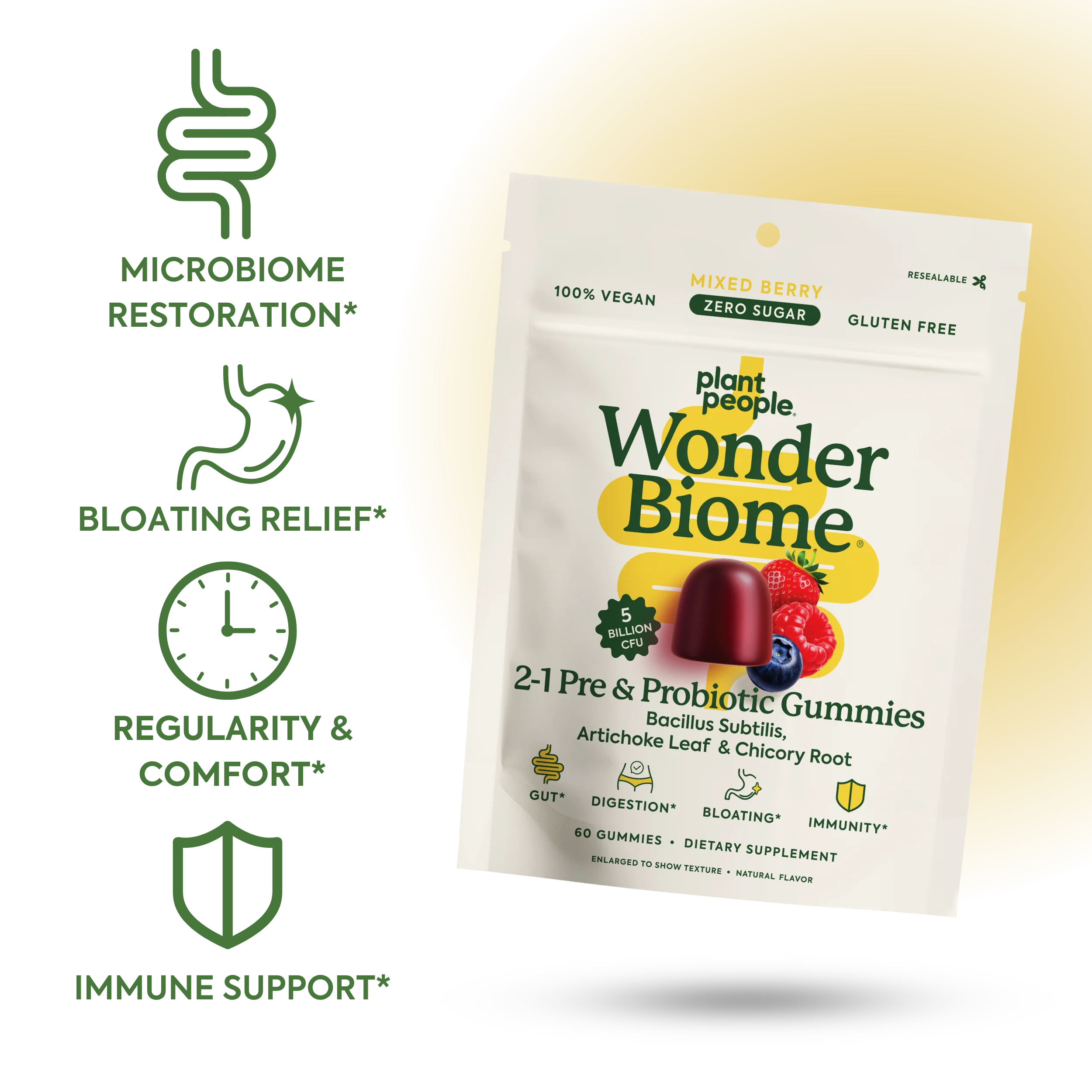 WonderBiome 2-1 Pre & Probiotic Gummies - Image 4